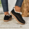 Women's Plush Ankle Snow Boots in Dark Gray - Stylish, Comfortable, & Warm Winter Footwear