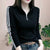 Women's Zip-Up Retro Shirt in Chenille Fabric, Long-Sleeve, Various Colors - Trendy and Versatile Fashion Choice