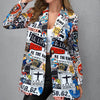 Stylish Printed Slim-Fit Casual Jacket for Women - Various Colors and Sizes