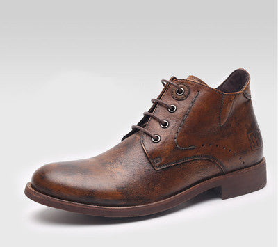 Men's Retro Style Soft Leather Sneakers in Wine Red and Bronze for Trendy Male Fashion - Comfort and Style in One Pair