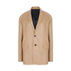 Women's Long-Sleeve Protein Leather Cardigan in Khaki and Black