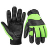 Eco-Friendly Deerskin Cycling & Fitness Gloves, Color-Matching Design, Yellow and Green Options, Outdoor Sports and Fitness Accessory.