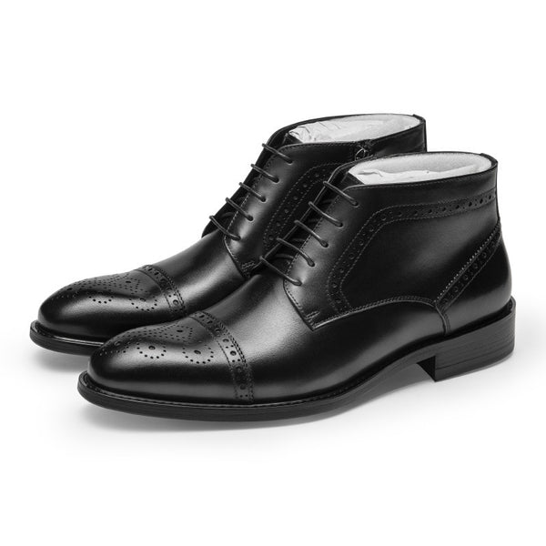 Men's Leather Chelsea Boots, Business Attire, Martin Design, Anti-Skid, Breathable, Pigskin Insole, Size 37-44.