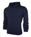 Casual Outdoor Sportswear Hooded Cashmere Sweater Coat in Navy Blue