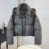 Chic White Duck Down Hooded Winter Coat - Stylish, Warm Women's Outerwear, Casual and Slimming Design