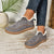 Women's Plush Ankle Snow Boots in Dark Gray - Stylish & Warm Winter Footwear