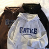 Japanese-Inspired Loose-Fit Casual Jacket for Couples - Unisex Outerwear with Wool Lining