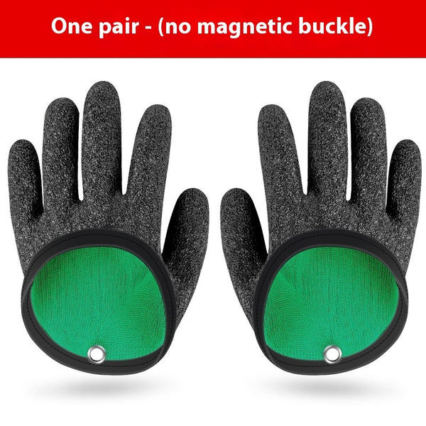 Durable Waterproof Stab-Resistant Rubber Fishing Gloves for Sea Fishing