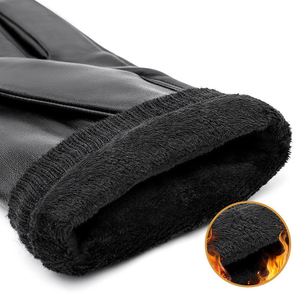 Men's Warm Sheepskin Padded Gloves - Frostbite Defender - Luxury winter wear for men - Sheepskin gloves for ultimate warmth.