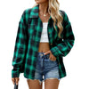 Trendy Striped & Plaid Long-Sleeve Shirt Coat in Bold Tones, High-Quality Cotton - Versatile Fashion Piece - Asian Sizing - Accessories Included