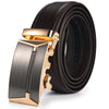 Elegant Business Leather Belt for Men with Automatic Buckle - Premium Double Skin Leather - Stylish & Durable Fashion Accessory