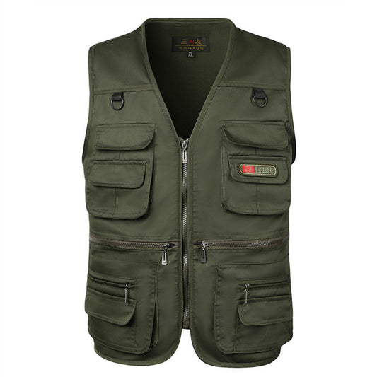 Men's Vest Outdoor Multi-pocket Functional Photography Advertising Fishing Plus Size