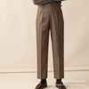 Men's High Waist Linen Straight Suit Pants for Business Leisure - Spring & Summer Fashion