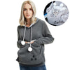 Women's Pet Pocket Hoodie Sweatshirt - Cat Lover Fashion