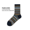 Vintage Rhombus Pattern Mid-Calf Cotton Socks in Various Colors
