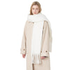 Winter Women's Cashmere-Like Tassel Scarf in Various Solid Colors - Soft Polyester with Tassels - 195*43cm Size - Winter Fashion Essential