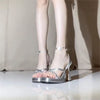 Comfortable Thick Heel Women's Work Shoes with PU Upper Material - Casual and Elegant Women's Shoes for Long Hours - Static-resistant Sole - Medium Heel Height - One-line Buckle Closure