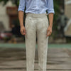 High Waist Linen Trousers in Creamy-White, Khaki & Navy Blue - Sizes S to 4XL. 100% Linen, Slim-Leg Cut, Double-Layer Waistband. Perfect for Business or Leisure.