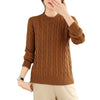 Cozy Western Style Pullover Sweater in Plus Size - Versatile and warm knitwear in black, khaki, and yellow. Ideal for all occasions.