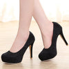 Round-Toe High Heel Stilettos, PU Leather, Fashion Footwear, Women's Shoes