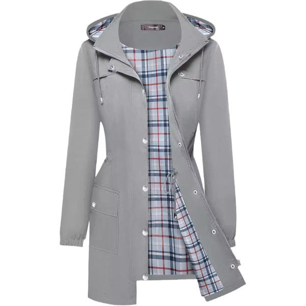 Stylish Women's Anorak in Wine Red - Windproof & Rainproof Coat - XS to XXL Sizes - Japanese & Korean Style - Polyester Jacket.