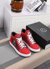 Breathable High-Top Genuine Leather Men's Shoes with Skeleton Detail - Casual footwear featuring skeleton detailing for a fashionable edge.