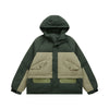 Men's Retro Workwear Down Jacket, White Duck Down Fill, Trendy Hooded Winter Coat, Stylish Polyester Fiber Outerwear