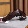 Chic British Vintage Men's Horsebit Loafers in Black or Brown. High-end fashion in premium cowhide. Sizes 38-44 for comfort and style.