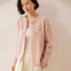 Elegant Cashmere Cardigan: Sophisticated 3D Pattern, Loose Fit, Warm Winter Wear