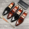 Men's Leather Loafers in Black and Wine Red, Low Heel, Comfortable Fit, Genuine Cowhide, Rubber Soles - Sizes 37-44