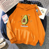 Warm Avocado Print Hoodie for Women - Sporty & Comfortable Sweatshirt