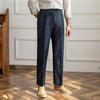 Chic Linen Drawstring Pants in Navy Blue or Khaki - High Waist Straight Cut Casual Wear with Comfortable Fit