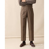 Men's High Waist Linen Straight Suit Pants for Business Leisure Style. Non-Iron Summer Trousers with Sleek Straight-Cut Design.