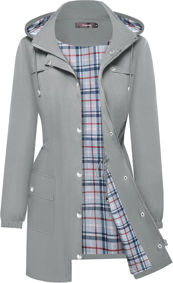 Stylish Women's Anorak in Wine Red - Windproof & Rainproof