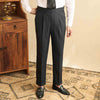 Breathable Linen High-Waisted Trousers in Apricot Gray Blue - Modern Comfort Pants with Stretch Fabric - Asian Sizes 29-36