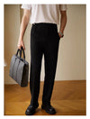 Men's Straight-Cut Lightweight Polyester Pants - Stylish & Comfortable. Apricot, Black, White, Brown. Casual & Semi-Formal. Size 28-36.