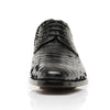 Men's Python Leather Business Shoes - Goodyear Welted, Black Design, Comfortable Fit, Handcrafted Style