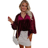 Chic Autumn Long-sleeve Women's Shirt in Solid Colors - Slim Fit Cardigan Style with Sequin Accents