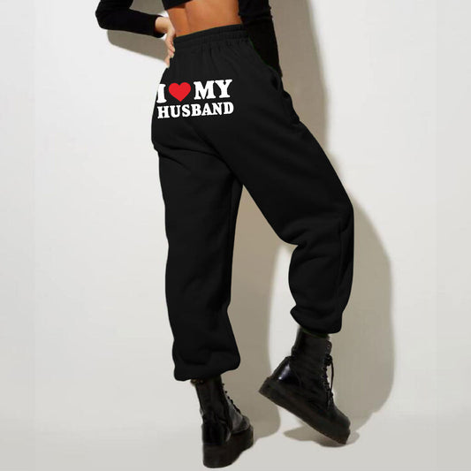 Unisex Printed Fleece Sweatpants in Rich Colors