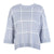 Chic Pullover Sweater with Check Pattern and Raglan Sleeves
