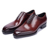 Classic Handcrafted Leather Oxford Shoes for Men in Burgundy and Black - Comfortable, Durable, and Stylish footwear for men.