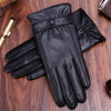Men's Premium Goatskin Leather Gloves with Warm Flock Lining | Winter Luxury Gloves in M L XL Sizes