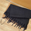 Winter Women's Cashmere-Like Tassel Scarf - Solid Color Variety