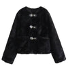 Women's Plush Zippered Winter Coat in European & American Styles
