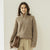 Luxurious Five-Strand Cashmere Sweater in Camel with Stand Collar
