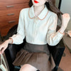 Contemporary 3D Print Women's Shirt in Chic Apricot Design