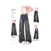 Vintage-Style Butterfly Patch Denim Pants in Retro Blue Women's Fashion Streetwear Iconic Big Horn Style
