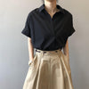 Chic Batwing Sleeve Top in Black and Khaki - All-Match Pullover with Loose Fit - Sizes S-XXXL - Stylish Polyester - Summer Fashion