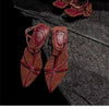 Women's Gold Wedge Thin Strap Summer Sandals in Creamy-White & Wine Red with Ankle-Strap Buckle - Pointed Toe, High Heels