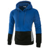Stylish Color Block Women's Sweater in Yellow, Red, and Blue - Hooded Polyester Pullover for Casual Chic Look